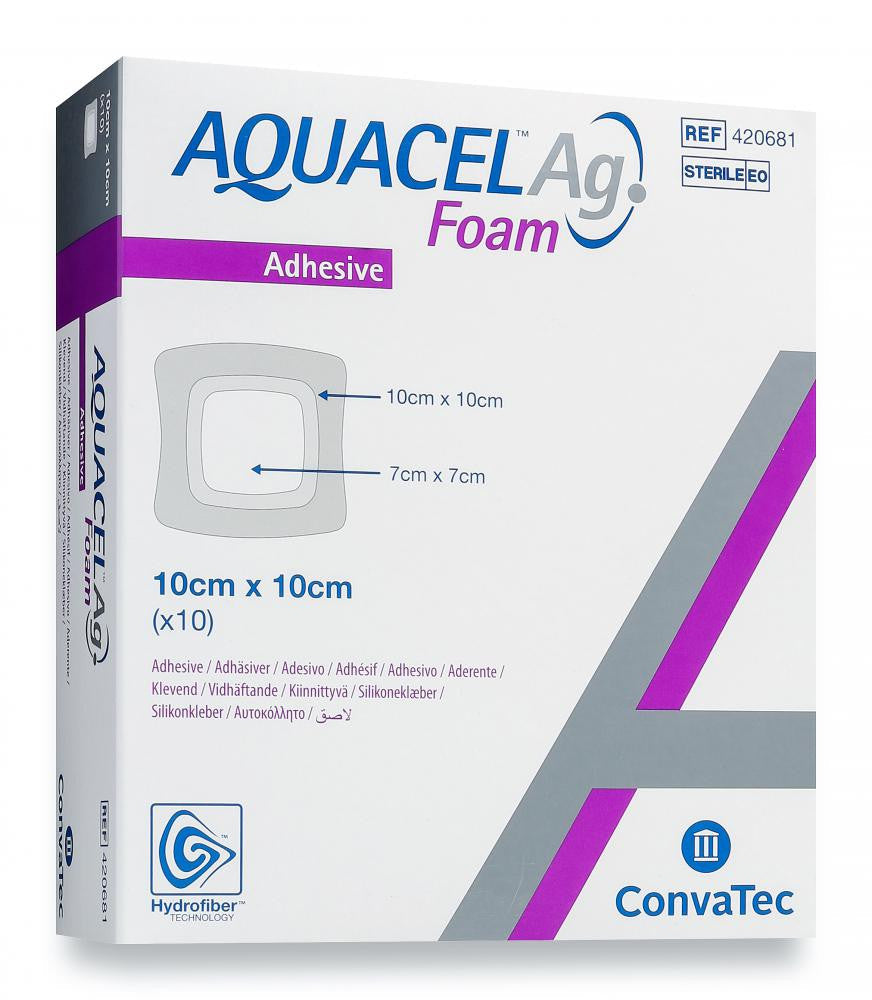 ConvaTec Aquacel Ag Foam Adhesive Dressing - All Sizes