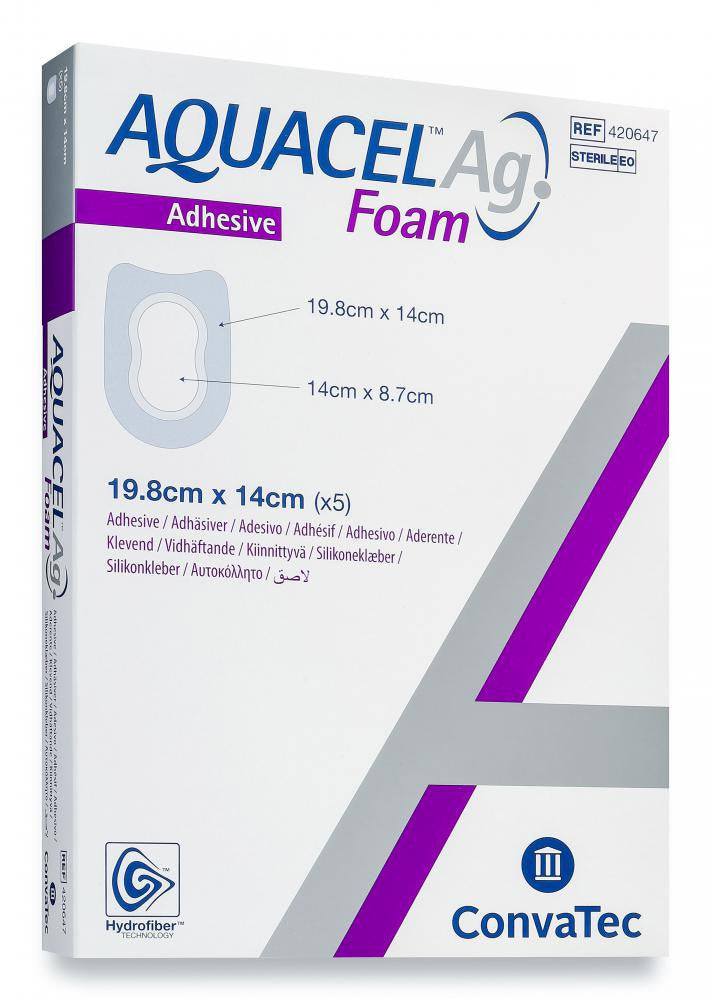 ConvaTec Aquacel Ag Foam Adhesive Dressing - All Sizes