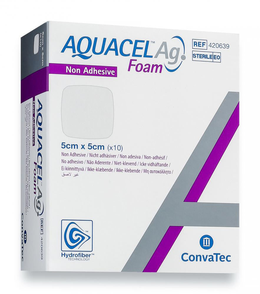 ConvaTec Aquacel Ag Foam Non-Adhesive Dressing - All Sizes