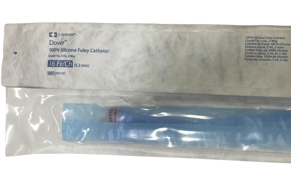 Dover Coude 16G Male 5cc Foley 2-Way Round Silicone 40cm 2-Way (20516C)