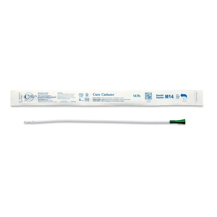 ConvaTec Cure Catheter Uncoated Straight Tip, Male 16", Box of 30 - All Sizes