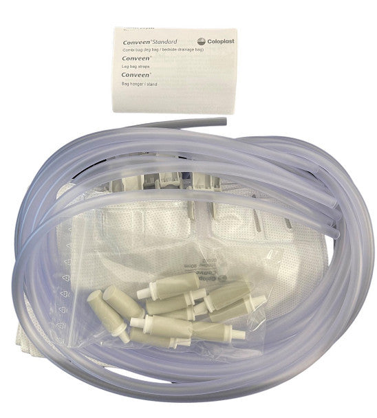 Coloplast Conveen Urinary Bag 1500ml 90cm Tube Clamp Tap All