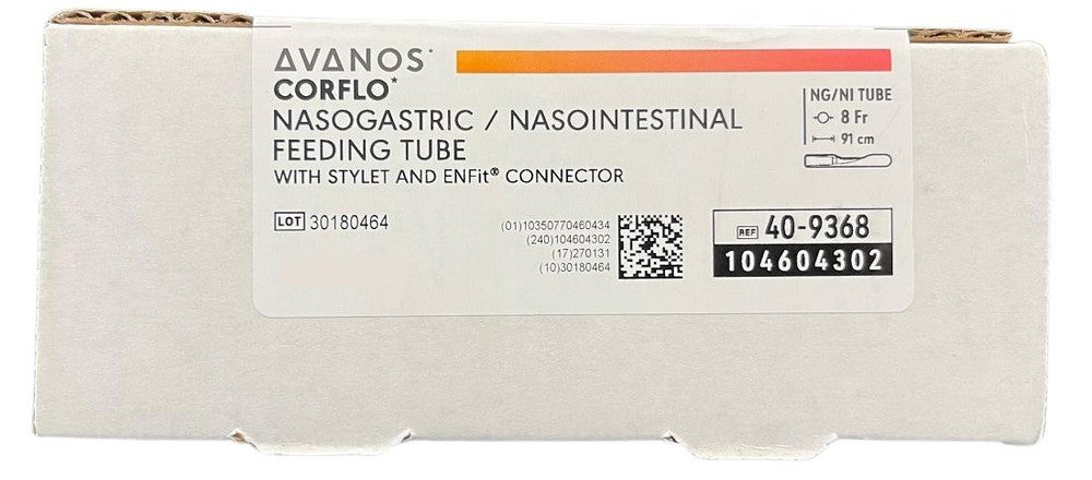 Avanos Corflo Nasogastric/Nasointestinal Feeding Tube Anti Clog With Enfit Connector